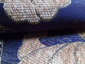 blue jacquard fabric