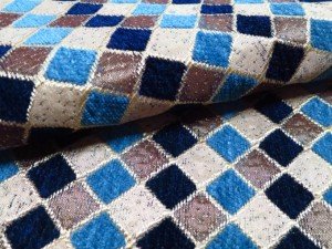 blue check fabric
