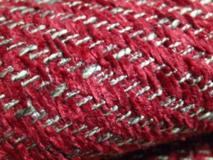red upholstery fabric