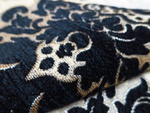 black chenille fabric