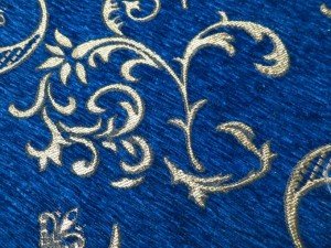blue chenille fabric