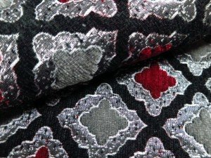 geometric chenille fabric