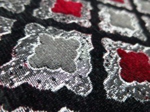 geometric chenille fabric