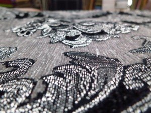 black jacquard fabric