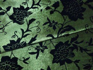 green velvet fabric