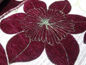 jacquard chenille big flower pattern