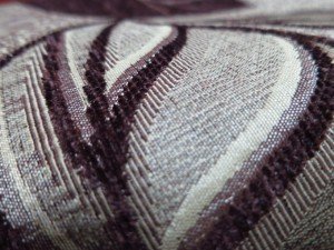 leaf design chenille fabric