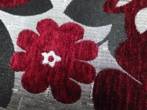 red upholstery fabric