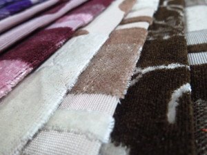 cut velvet stripe fabric