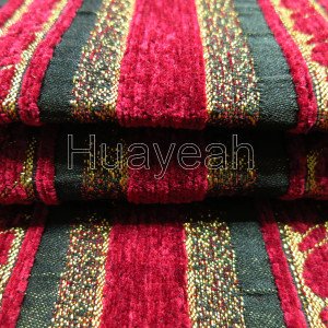 chenille striped sofa fabric close look