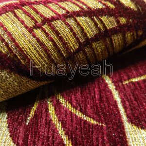 dyed yard chenille fabric close look