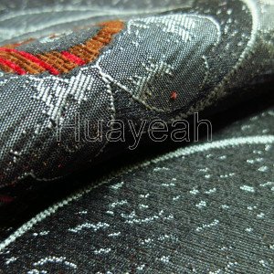 flower chenille fabric close look