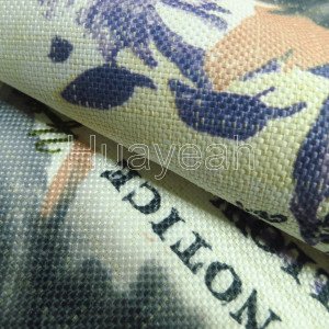 linen upholstery fabric close look