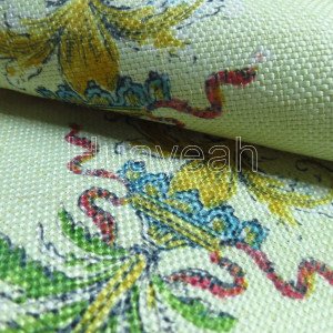 vintage upholstery fabric close look