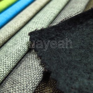 polyester imitated linen fabric backside