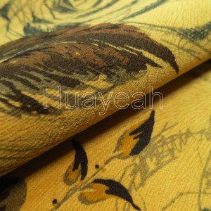 printed polyester fabric close look