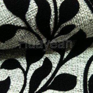 flocked polyester fabric close look