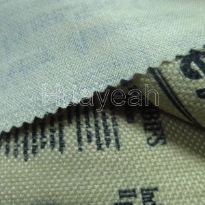 fabric newspaper print backside