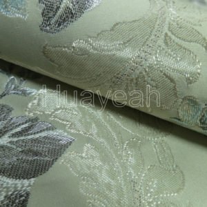 floral jacquard upholstery fabric close look