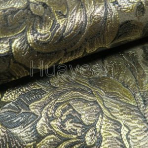 floral woven jacquard fabric close look