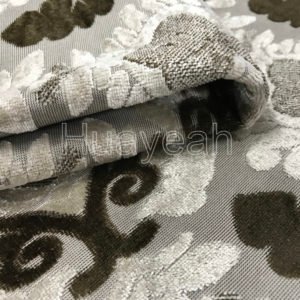 jacquard high velvet fabric close look