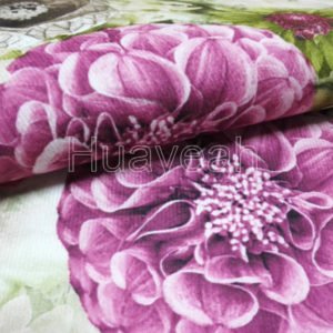 flower velvet fabric close look