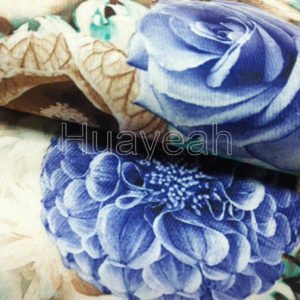 italian flower velvet fabric close look