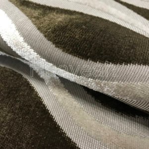 striped velvet sofa fabric close look