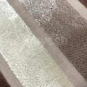 striped velvet upholstery fabric close look