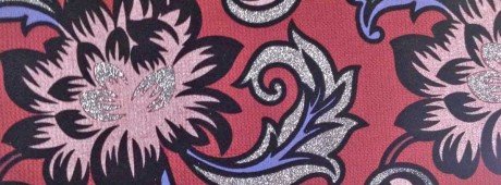 print flocked damask fabric with bronzing