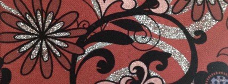 printed bronzing flocked upholstery fabric