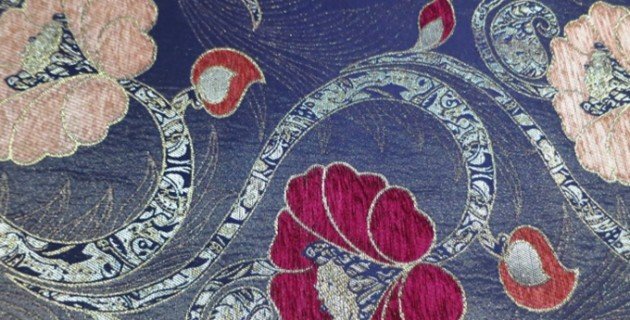 blue jacquard fabric