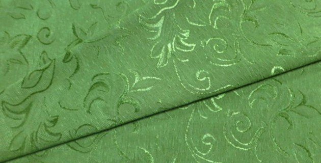 green curtains