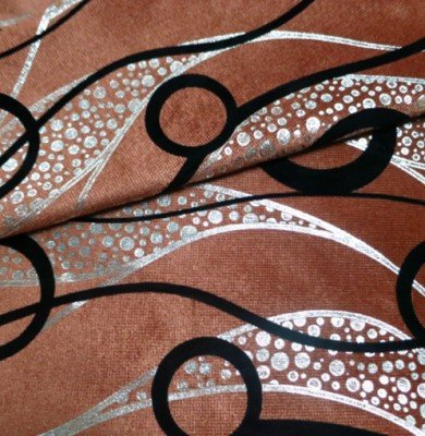 orange velvet fabric