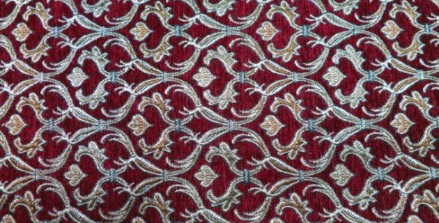 red chenille fabric