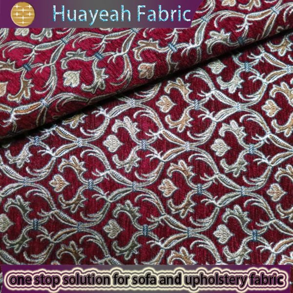 red chenille fabric