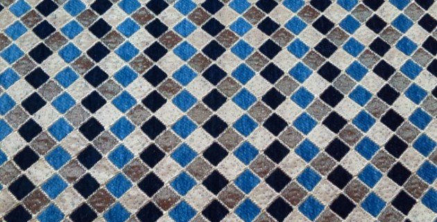 blue check fabric