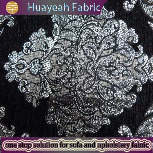 black jacquard fabric