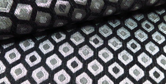 black jacquard fabric