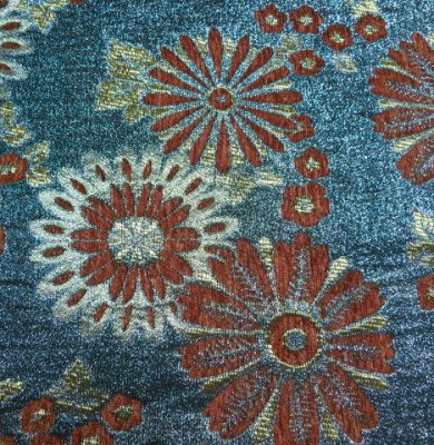 blue chenille fabric