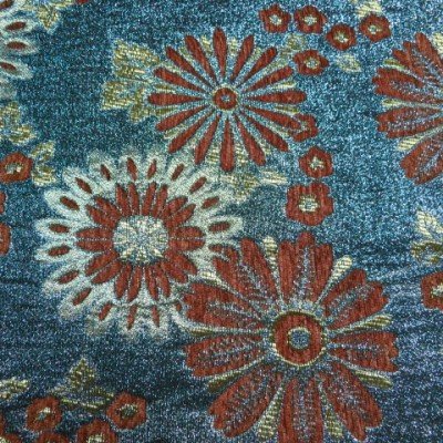 blue chenille fabric