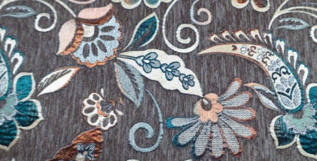 green jacquard fabric