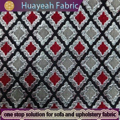 geometric chenille fabric