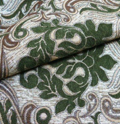 green chenille fabric