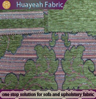 green chenille fabric