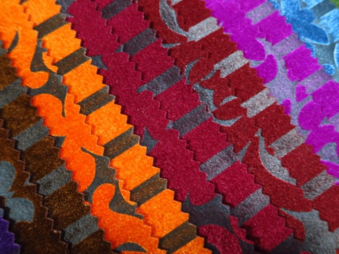 bright colored fabric