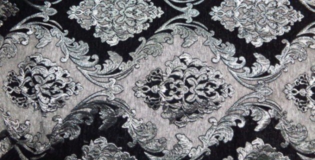 black jacquard fabric