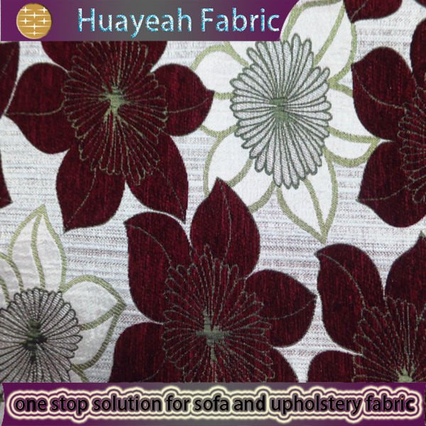 jacquard chenille big flower pattern