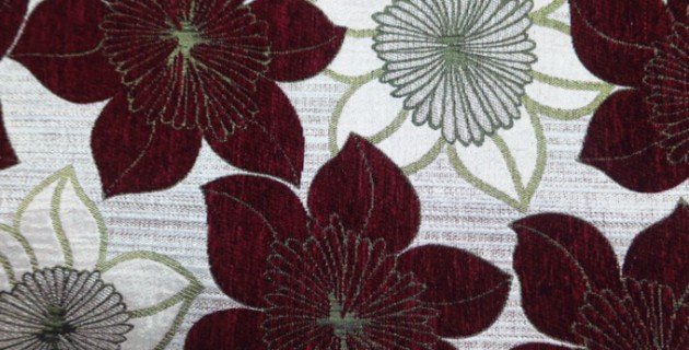 jacquard chenille big flower pattern