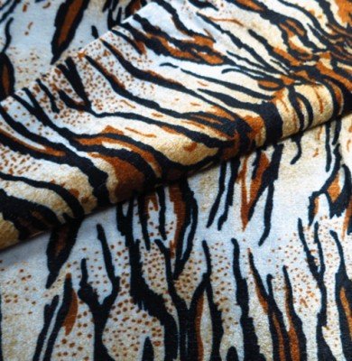 zebra printing plush fabric